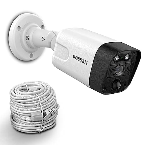 OOSSXX 4K PIR Extend Camera Outdoor Indoor Video Surveillance Security Waterproof Wired POE Camera, Home IP 4K 8MP, Night Vision, Just Extend POE Kits