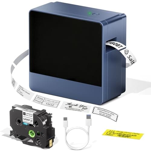 1 Inch Label Maker Machine with-Tape Large Print, Rechargeable Label Maker Waterproof-Labels, Wireless Bluetooth Labeler Print Wide Tapes 9mm 12mm 18mm 24mm, P780BT for Business Warehouse Industrial