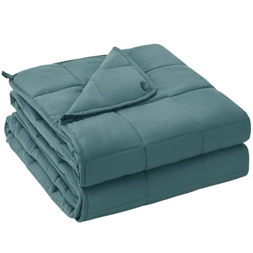 yescool Weighted Blanket for Adults (20 lbs, 60” x 80”, Teal) Cooling Heavy Blanket for Sleeping Perfect for 190-210 lbs, Queen Size Breathable Blanket with Premium Glass Bead, Machine Washable