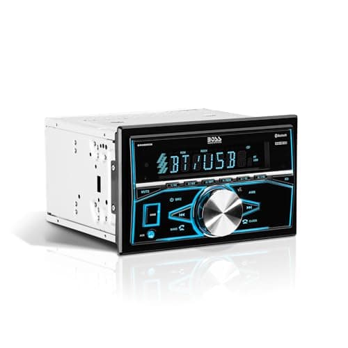 BOSS Audio Systems 820BRGB Car Stereo - Double Din, Bluetooth, No CD DVD Player, AM/FM Radio Receiver, Multi Color Illumination, Aux in, USB
