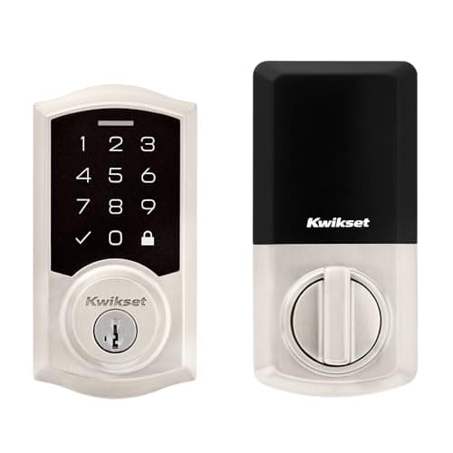 Kwikset SmartCode 270 Keyless Entry Electronic Touchpad Deadbolt Door Lock with Auto-Lock, Custom User Codes, Advanced Security in Satin Nickel Traditional