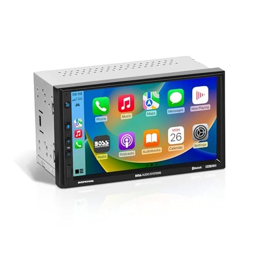 BOSS Audio Systems BVCP9700A Car Stereo - Apple CarPlay, Android Auto, Double Din, 7 Inch Touchscreen, Bluetooth, No CD DVD Player, AM/FM Radio Receiver