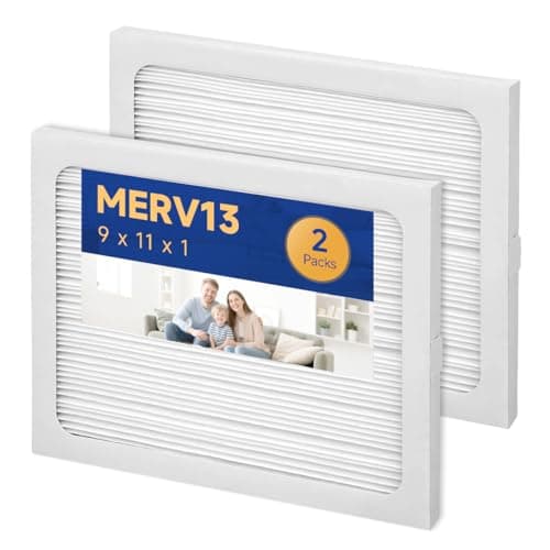 9 x 11 x 1 Dehumidifier Filter MERV 13 Compatible with Santa Fe Compact2, Compact70, Ultra70 Dehumidifier, UA 65H, # 4029748 Dehumidifiers Replacement Parts (2-Pack)
