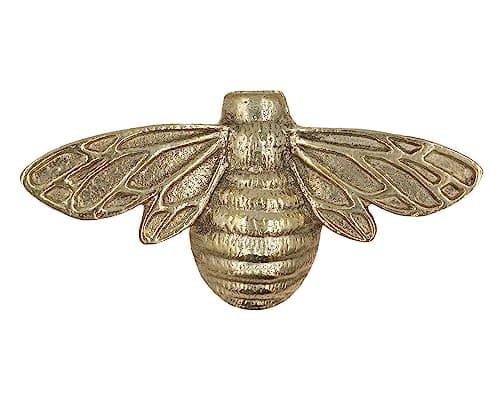 Solid Brass Bee Door Knocker,6.3 Inches Wide,3.5 inches Tall (Polished Brass)