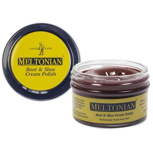 Meltonian Cream Shoe Polish - Boot Polish, Leather Shoe Polish Oil Based with Beeswax - Restores & Protects, 60+ Colors, Russet