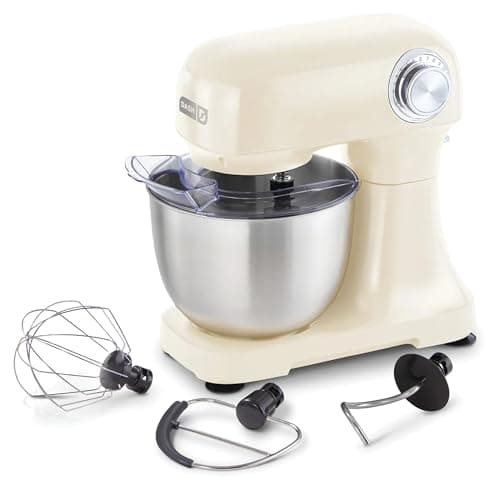 Dash 3.5QT Tilt-Head Stand Mixer - Electric Stand Mixer with Stainless Steel Bowl and Splash Guard For Baking - Cream, 3.5-Quart
