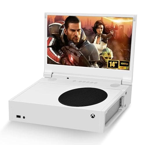G-STORY 14‘’ Portable Monitor for Xbox Series S, 1080P Portable Gaming Monitor IPS Screen for Xbox Series S(not Included) with Two HDMI, HDR, Freesync, Game Mode, Travel Display for Xbox Series S