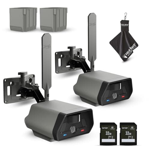 TACTACAM Defend Cellular Security Camera - No WiFi Required - Motion Activated Wireless Camera - Motion Detection - Includes Rechargeable Batteries, SD Cards and Microfiber Cleaning Cloth (2PK)