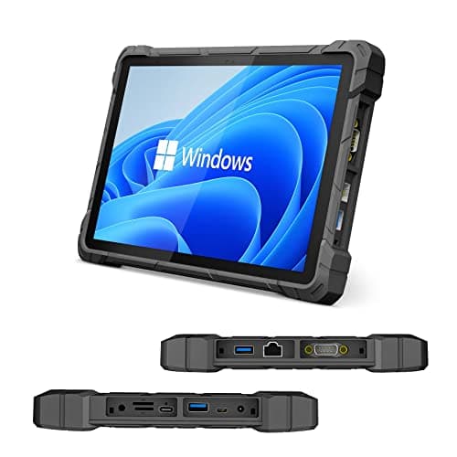 HIGOLE PC Rugged Windows Tablet N4120, 10.1 Inch Win 11 Pro 8GB RAM/128 GB ROM Rugged Tablet Fingerprint 4G LTE GPS 8000mAh/7.6V Battery,WiFi 5 BT5.0 for Enterprise Mobile Field Work