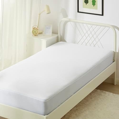 Amazon Basics Waterproof Mattress Protector, White, Twin XL
