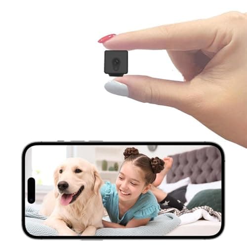 Wireless WiFi Security 4K Camera Home Mini Smart Indoor Camera Small Outdoor Portable Cameras Tiny House Nanny Pet Dog Cam Battery Life Powered Body Camera 148 Wide Angle Night Vision Motion Detection