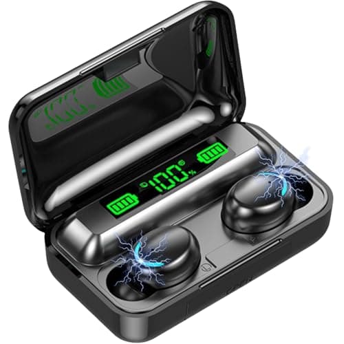 BSWLMDD Wireless Earbuds, Bluetooth 5.3 Headphones, Touch Control Noise Cancellation, HiFi Stereo with LED Display Charging Case, Suitable for Fitness/Running/Work