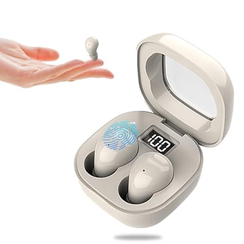 Mudtun Invisible Sleep Earbuds, Smallest Sleep Headphones for Side Sleepers Low Profile Micro Tiny Discreet Hidden Earbuds for Work, Wireless Mini Earphones IPX5 Waterproof for Small Ear Canals, Skin