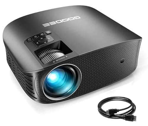GooDee 4K Smart Projector with 5G WiFi and Bluetooth, Built-in Streaming Apps, Dolby Audio 400" Outdoor Movie Projector for Home Theater, Compatible with TV Stick, iOS, Android