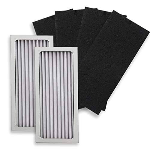 PUREBURG 990051000 Replacement True HEPA Filter Set Compatible with Hamilton Beach TrueAir 04383 04384 04385 04386 Compact Pet Air Purifier,H13 Activated Carbon,2-Pack