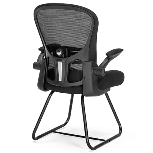 TLLMOON-6066 Fixed Support Seat Comfortable and Convenient Ergonomic Office Mesh Chair Adjustable Office Chair Suitable for Gaming, Studying, Resting, Office Work?Black?