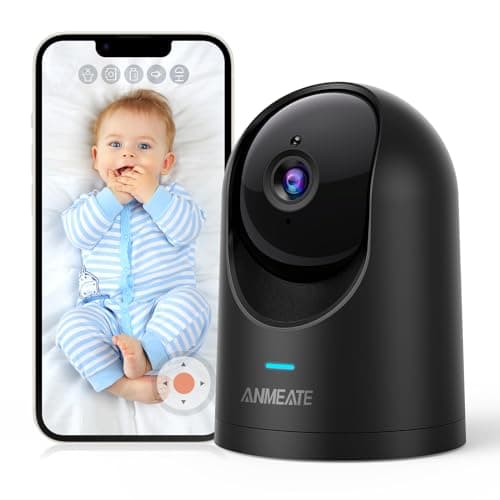 ANMEATE 3K 5MP Security Camera, Pet/Dog/Baby Camera with Phone app,Color Night Vision, Human/Pet Auto Tracking, 2-Way Audio, Night Vision, Cloud & SD Card Storage