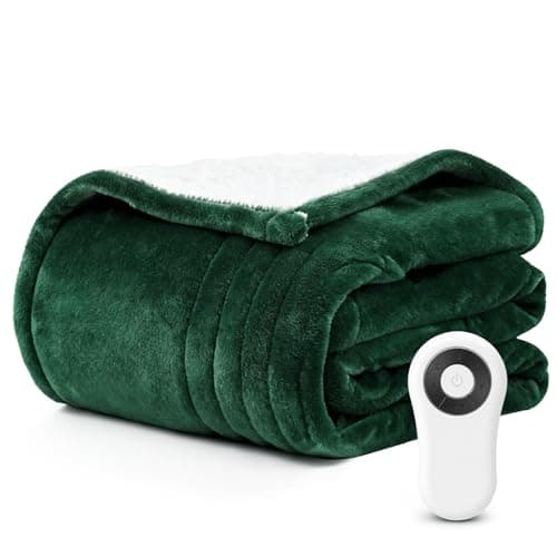 Heated Blanket Electric Throw Blanket 50"x60" Fast Heating Electric Blanket with 5 Heat Levels & 4 Hours Auto-Off Overheat Protection Cozy Soft Flannel Heated Throw Blanket