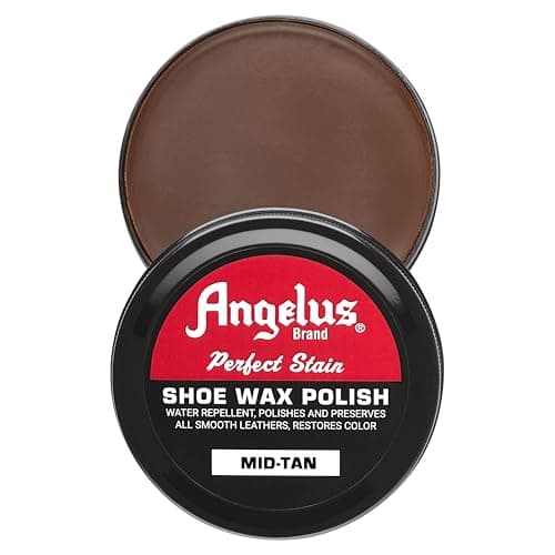 Angelus Perfect Stain Shoe Wax Polish, Mid-Tan, 3 Ounces