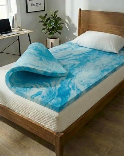 Super Soft Memory Foam Mattress Topper Twin Size - 2 Inch Breathable Gel Infused Memory Foam - Plush Feel Ventilated Mattress Pad - Pressure, Comfort & Pain Relief Bed Topper - CertiPUR-US & Oeko-Tex