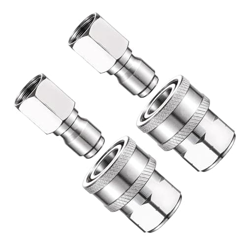 Selkie 3/8" Pressure Washer Quick Connect,4Pack Pressure Washer Fittings, Stainless Steel Adapter Set, External Thread