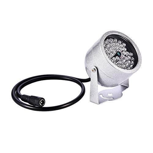 Joyzan IR Illuminator, 48 LED Infrared Lights Waterproof Night Visionss IP Camera Security Auto Sensor Illuminating CCTV 60 Degree Angle Spotlight Indoor Outdoor Highway Snapshot Lamp Gate System
