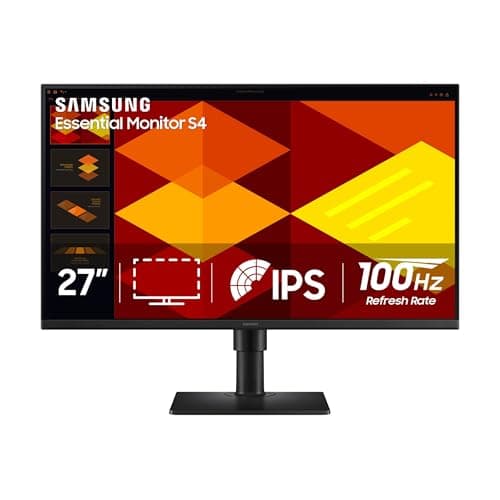 Samsung 27” (S40GD) Borderless Business Monitor with IPS Panel, 100Hz Refresh Rate, Eye Saver Mode, Ergonomic Design, Game Picture Mode, LS27D408GANXGO