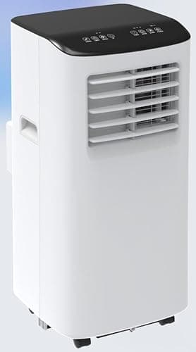 dainslef Portable Air Conditioner - 8,000 BTU, 3-In-1 Functionality (Cooling, Dehumidification, Fan), Cools Up to 350 Sq.Ft, Full-Function Remote Control, Includes Window Kit,White+Black