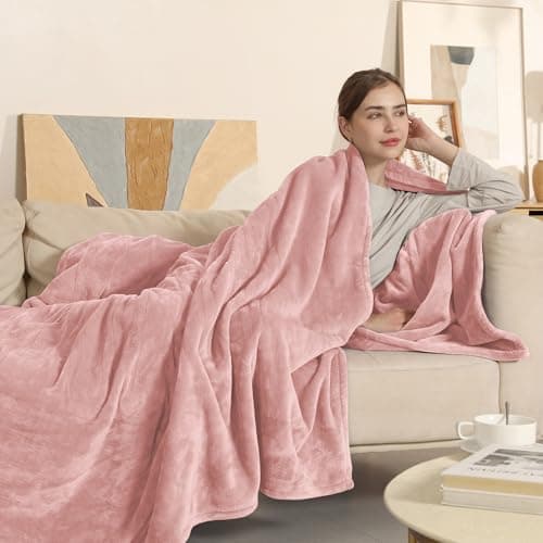 COZYTY Electric Blanket Full Size, Super Soft Cozy Upgraded Flannel Heating Blanket with 6 Heating Levels & 1-10 Hours Auto Off, Fast Heating & Overheat Protection, 72" x 84", Candy Pink