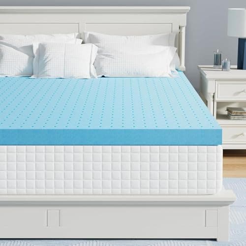 Firm Mattress Topper Queen Size, 3 Inch Gel Infusion Foam Bed Topper for Queen Size Bed, Mattress Pad for Body Support & Pressure Relief, Ventilated Design, CertiPUR-US Certified