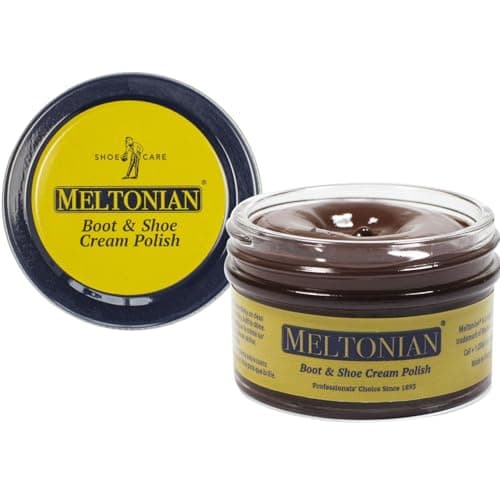 Meltonian Cream Shoe Polish - Boot Polish, Leather Shoe Polish Oil Based with Beeswax - Restores & Protects, 60+ Colors, Sandlewood