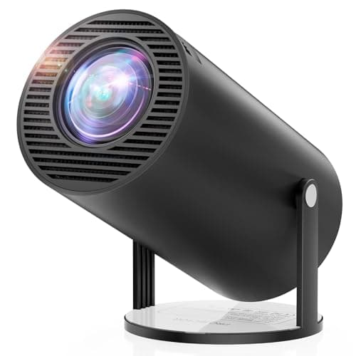 CLOKOWE Mini Projector - 4K FHD 1080P Supported, Portable Outdoor Movie Projector with WiFi and Bluetooth, 180° Rotation & Auto Keystone, Compatible with TV Stick/Windows/iOS/Android/HDMI/USB