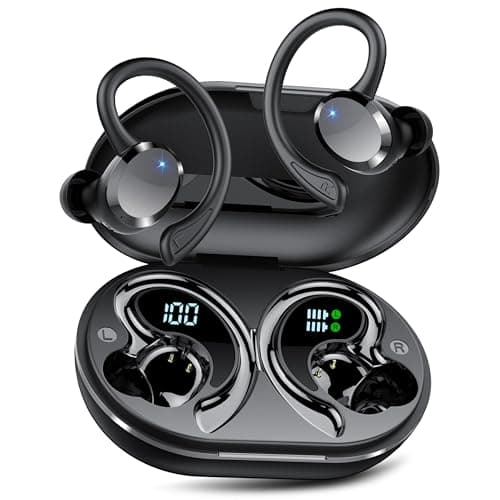 Wireless Earbuds, 2026 Bluetooth 5.4 Headphones HiFi Stereo, Bluetooth Earbuds with ENC Noise Cancelling Mic, IP7 Waterproof in Ear Earphones, 68H Dual LED Display Ear buds for Workout Sports