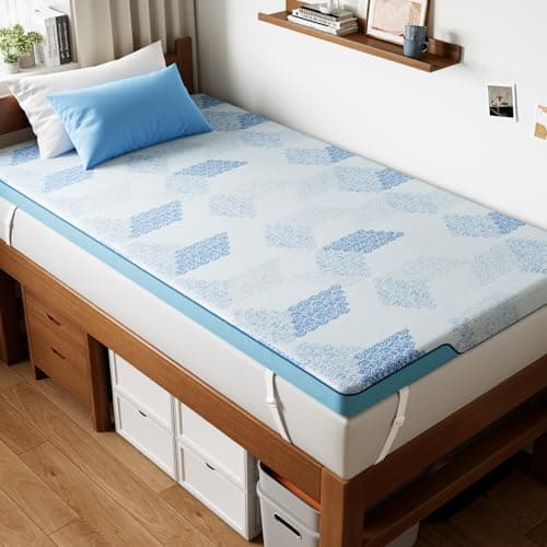 PERLECARE Firm Mattress Topper Twin XL – 3 Inch Cooling Gel Memory Foam Bed Topper for Pressure Relief, Supportive Soft Mattress Pad with Removable & Washable Non-Slip Cover, CertiPUR-US Certified