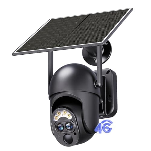 SEHMUA 4G LTE Dual Lens Cellular Security Camera, 12X Hybrid Zoom, No WiFi Needed Outdoor Surveillance, Solar Powered, 2K Color Night Vision, 360° View, Built-in SIM Card, IP65