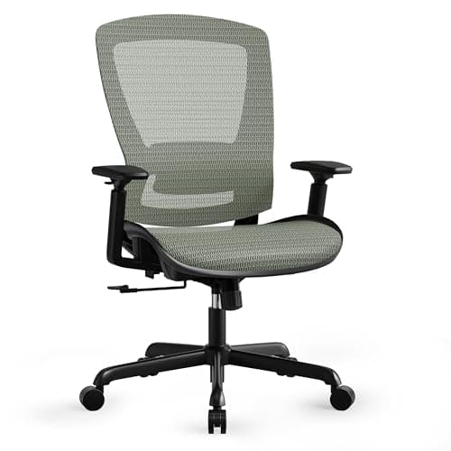 ELABEST Mesh Office Chair,Ergonomic Computer Desk Chair,Sturdy Task Chair- Adjustable Lumbar Support & Armrests,Tilt Function,Comfort Wide Seat,Swivel Home Office Chair