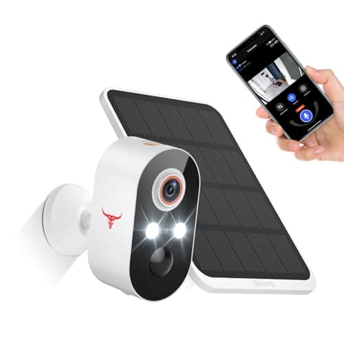 Blazique 1080p Solar Security Camera, Smart AI Human Detection, Color Night Vision, 2-Way Audio, Cloud Storage Sold Separately, 2.4G WiFi, Wireless Indoor/Outdoor Surveillance Bullet Cam (1 Pack)