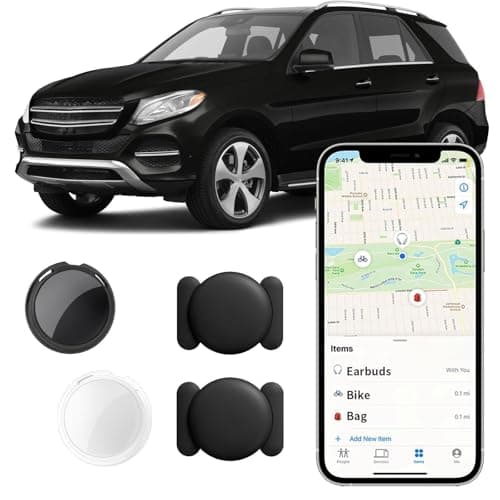 2 Pack No Subscription GPS Tracker for Vehicles Work with Find My (iOS Only) Magnetic Case Real-Time Mini Car Tracker Tag Hidden Car Locator Global Coverage Tracking Device No Monthly Fee Required