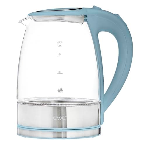 COOK WITH COLOR Electric Tea Kettle, 1.8L Cordless Hot Water Boiler, 1200W Rapid Boil, Auto Shutoff & Boil Dry Protection, BPA-Free, Sleek Countertop Design, Slate Blue