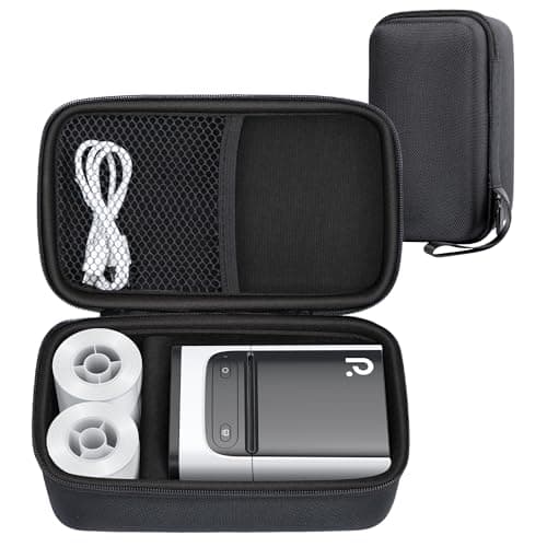 POLONO PM220S Label Maker Case Compatible PM220S Label Maker PM220 Portable Handheld Label Printer, Easily Store Your Printer, USB Cable and Batteries Accessories (Case Only), Black