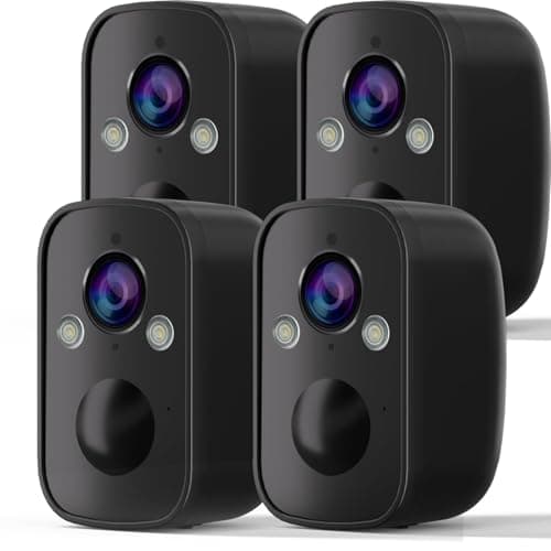 RICHCHO 4Pack Wireless Security Cameras for Ho i Surveillance Indoor Camera with Color Night Vision, AI Motion Alert, 2-Way Audio, SD & Cloud Storage, No Subscription Required