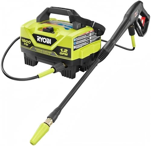 RYOBI 1800 PSI Electric Pressure Washer Lightweight, Portable Design (Renewed)
