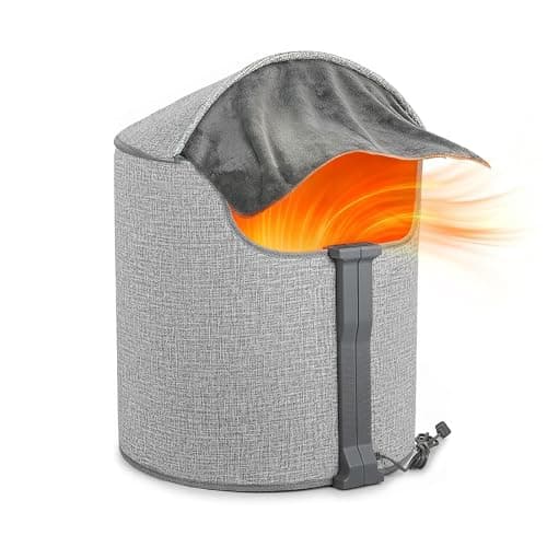 Under Desk Heater, Quiet Portable Foot Warmer for Office & Home Use, Fast Heating Personal Space Heater Panel for Under Desk Leg Warmth, 5 Temp & 7 Timer Settings, Auto Shut Off, Ideal as a Gift