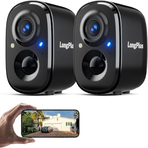 LongPlus Security Cameras Wireless Outdoor, VicoHome Camera Wireless Camera for Home Security, 2 Pack 1080P WiFi Cameras with AI Motion Detection, 2-Way Talk, Cloud/SD Storage