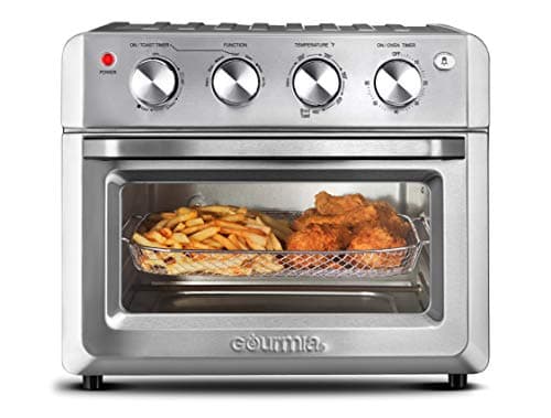 Gourmia Toaster Oven Air Fryer Combo 7-in-1 cooking functions 1550 watt, 19.8L capacity, accessories included convection rack, air frying basket GTF7580