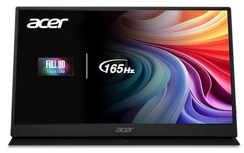 acer Nitro Portable Gaming Monitor | 15.6" FHD IPS | 165Hz | AMD FreeSync | Ultra Slim Design | External Monitor for Laptop PC/Mac | 2-USB Type-C Ports, 1-Mini HDMI & 1-Audio Out | PG161Q Pbmiuux