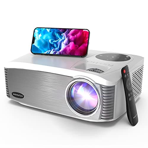 WEWATCH 20000LM 500 ANSI Projector V70 Native 1080P Projector 5G WiFi Bluetooth Projector Indoor Office, Full HD Home Theater Movie Projector, Portable Video Projectors Compatible with HDMI, VGA, USB