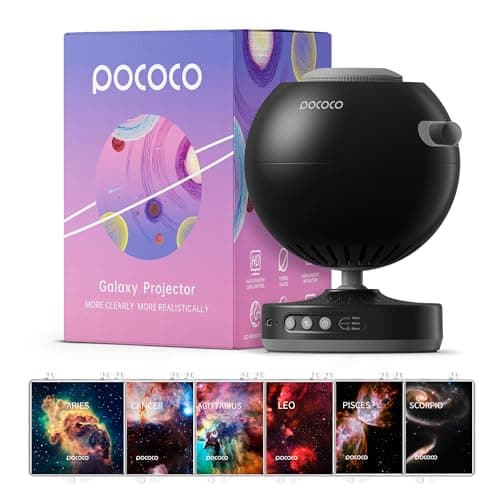 POCOCO Galaxy Projector + Realistic Constellation-2 Discs (6 Pieces)