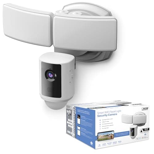 Feit Electric SEC5000/CAM/WIFI Outdoor LED Smart Security Camera with Motion Sensor, 2-Way Audio, 5000 Lumens Floodlight