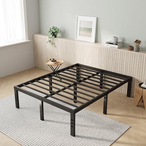 Novilla Full Size Bed Frame, 14 Inch Metal Platform Bed Frame Full Size with Storage Space Under Bed, Heavy Duty Steel Slat Support, Easy Assembly, No Box Spring Needed